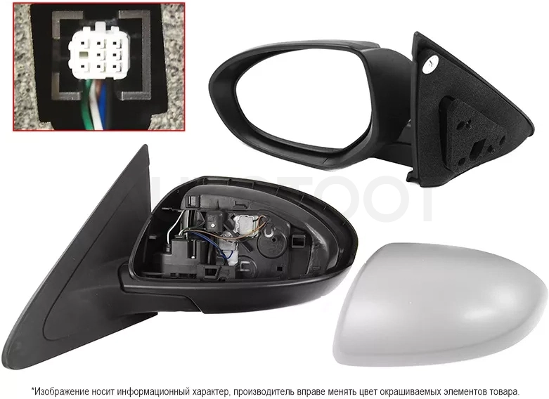 Зеркало Mazda 3 08-13 / Axela 09-13 (Слева/ Регулировка/ Складывание/ 5 контактов)