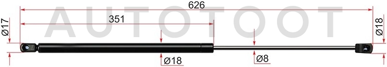 Амортизатор крышки багажника левый=правый -ST74870T1GE01 Sat для HONDA CR-V