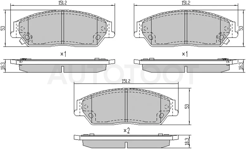 Колодки тормозные (Спереди) Toyota Camry (XV40,XV50) 01-18 / Camry UAE/USA 06-17