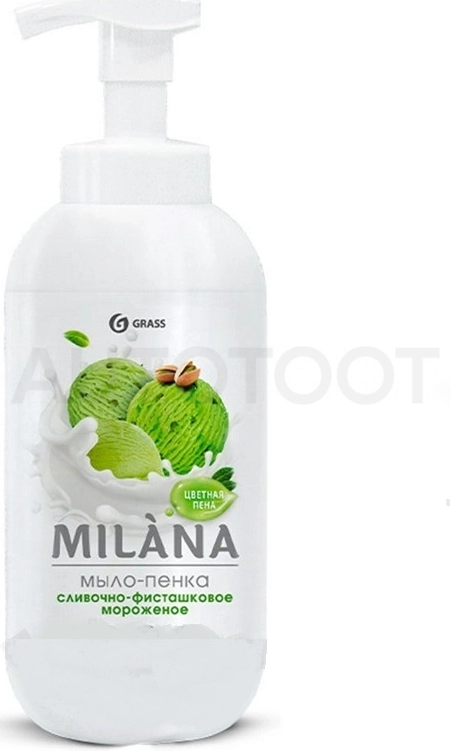 Мыло жидкое GRASS Milana сливочно-фисташковое мороженое 500мл - Артикул 125421 - Производитель Grass - Фото, Отзывы, Цены