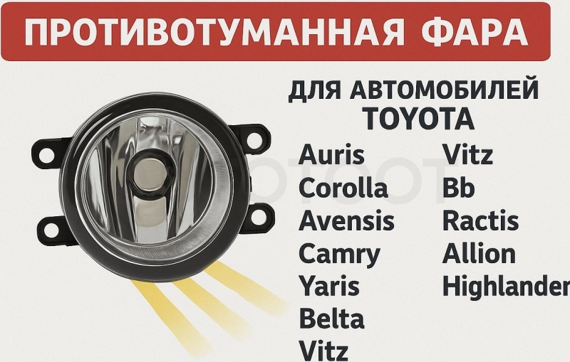 Фара противотуманная правая -ST2122052CR Sat для TOYOTA AURIS, TOYOTA COROLLA, TOYOTA COROLLA FIELDER, TOYOTA COROLLA AXIO, TOYOTA AVENSIS, TOYOTA CAMRY, TOYOTA YARIS, TOYOTA CAMRY SOLARA, TOYOTA BELT