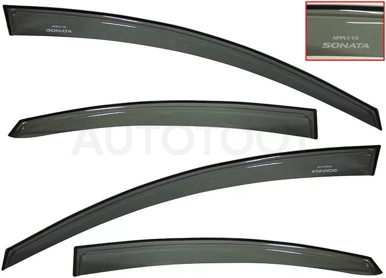 Ветровики Hyundai Sonata 09-14 - Артикул STHN256210 - Производитель Sat - Фото, Отзывы, Цены