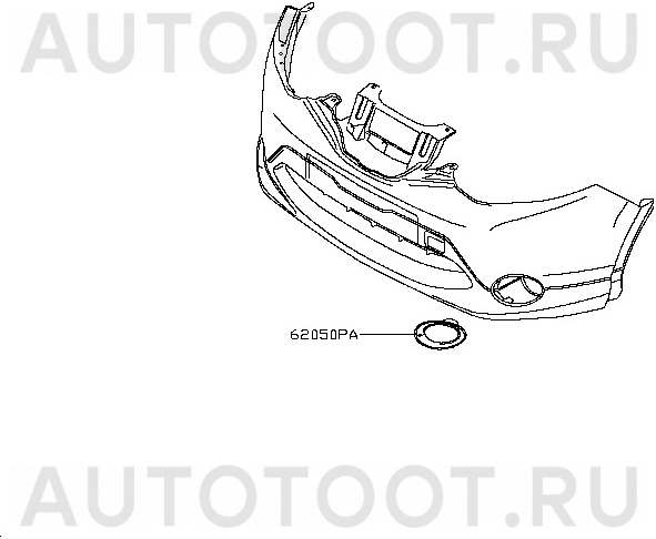 Заглушка в передний бампер левая -STDT66000C2 Sat для NISSAN QASHQAI
