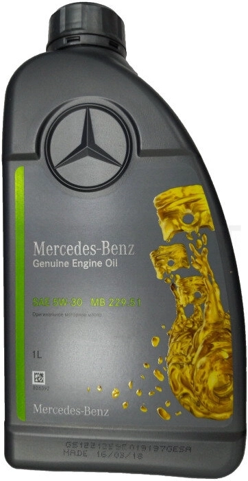 5W-30 моторное масло синтетика Mercedes MB229.51 1л.