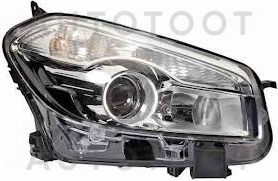 Фара правая (линзованная, с отверстием под корректор, ксенон) -21511D7RLDHEM Depo для NISSAN QASHQAI, NISSAN DUALIS