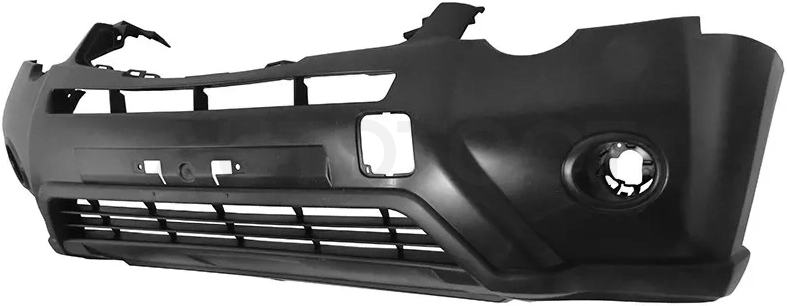 Бампер передний Nissan X-Trail 10-15 (Под ПТФ/ С отверстием под крюк)