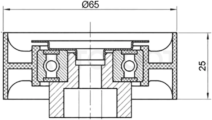 Ролик приводного ремня обводной CITROEN JUMPER/FIAT DUCATO/FORD TRANSIT/PEUGEOT BOXER
