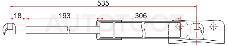 Амортизатор крышки багажника левый -ST5802A375 Sat для MITSUBISHI OUTLANDER
