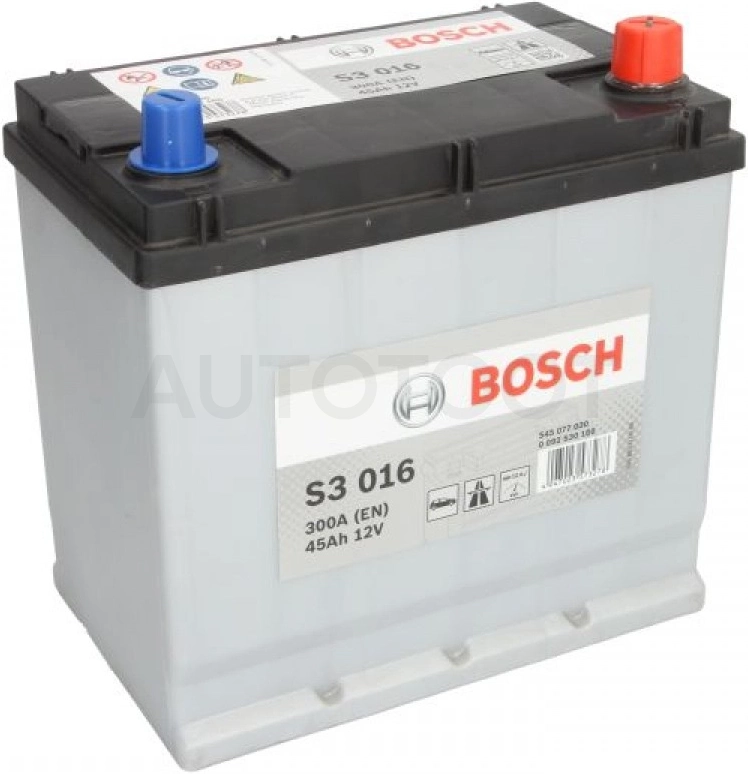 Аккумулятор BOSCH 45Ah 300A обратная полярность(-+)