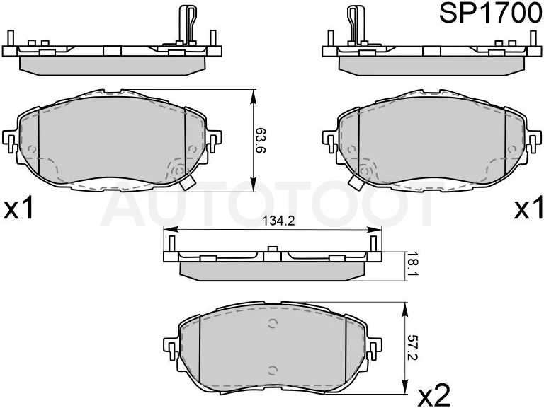 Колодки тормозные (Спереди) Toyota Corolla (E180,E210) 12-22 / Auris 12-18