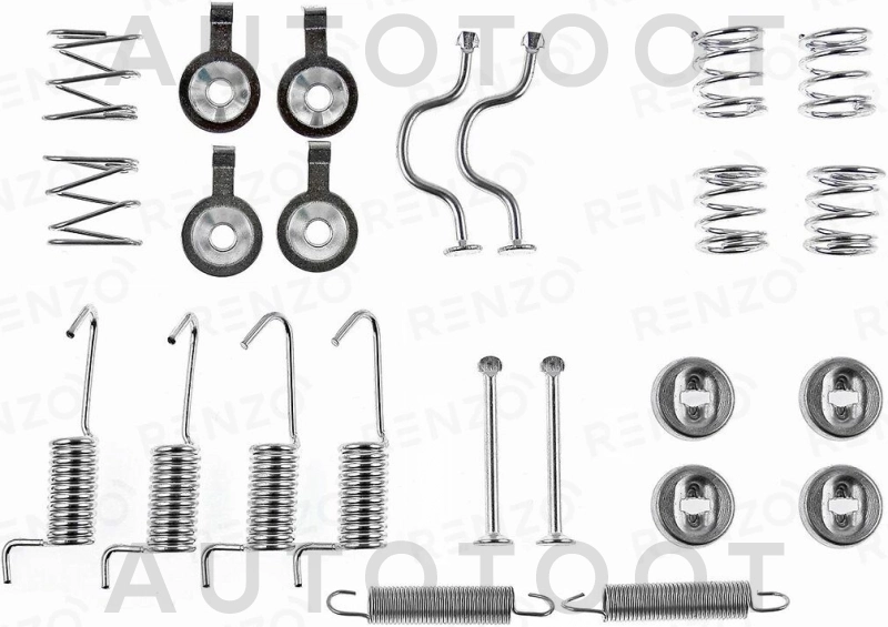 Ремкомплект колодок стояночного тормоза -RFK057 Renzo для TOYOTA ALTEZZA, TOYOTA AVENSIS, TOYOTA BREVIS, TOYOTA CALDINA, TOYOTA CAMRY, TOYOTA CHASER, TOYOTA CRESTA