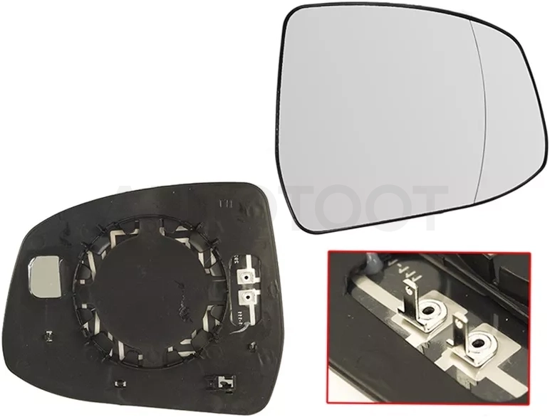 Полотно зеркала Ford Focus 07-19 / Mondeo 07-15 (Справа/ Обогрев/ асферическое)