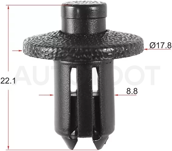 Клипса TOYOTA/LEXUS/MAZDA/HONDA (Продажа по 10шт) - Артикул STKJ355 - Производитель Sat - Фото, Отзывы, Цены