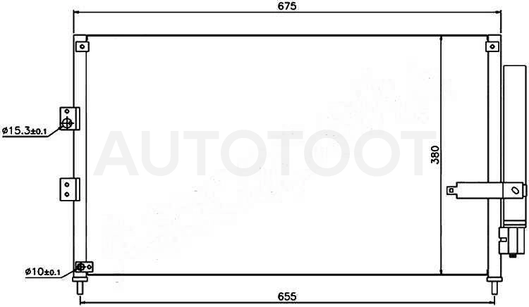 Радиатор кондиционера 1.3L hybrid, 1.6L, 1.8L