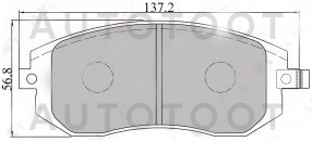 Колодки тормозные передние -ST26296FG000 Sat для SUBARU LEGACY, SUBARU FORESTER, SUBARU IMPREZA, SUBARU XV