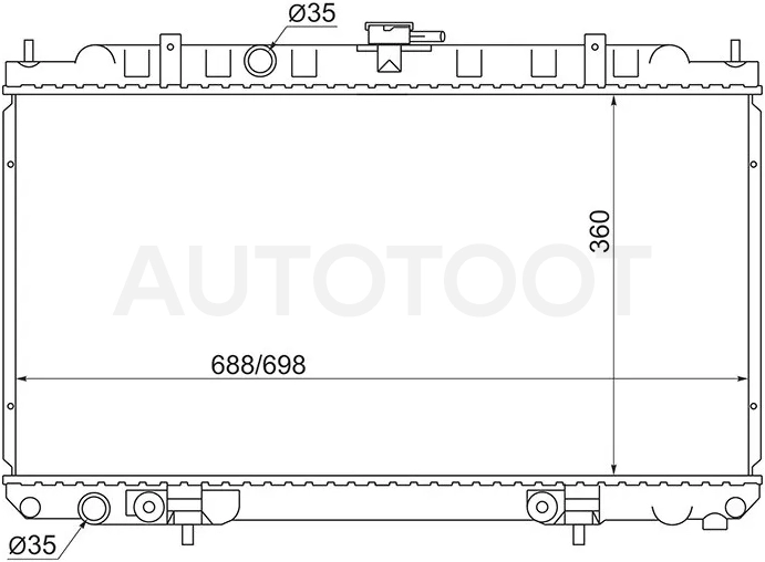 Радиатор Nissan Almera 00-06 / Primera 01-08 / Bluebird Sylphy 00-05