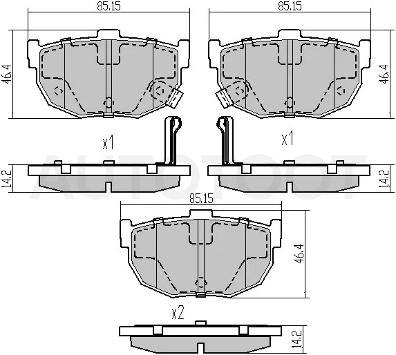 Колодки тормозные зад HYUNDAI ELANTRA 00-06/COUPE 01-09/TIBURON 06-09 -ST583022DA10 Sat для BYD BYD