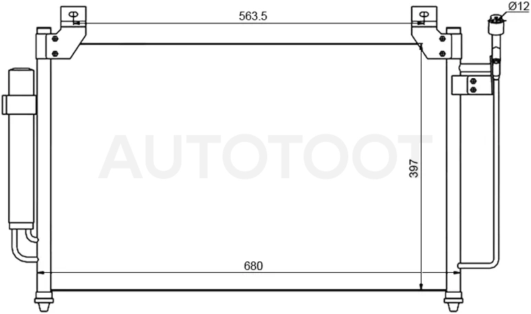Радиатор кондиционера Mazda CX-7 06-12 - Артикул STMZ603940 - Производитель Sat - Фото, Отзывы, Цены