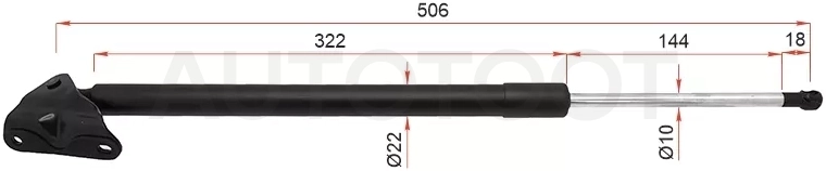 Амортизатор крышки багажника Toyota RAV4 (XA40) 12-19 (Справа) - Артикул ST689500R010 - Производитель Sat - Фото, Отзывы, Цены