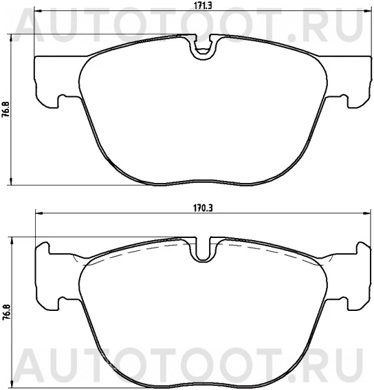 Колодки тормозные (Спереди) BMW X5 06-18 / X6 08-20 - Артикул P06049 - Производитель Brembo - Фото, Отзывы, Цены