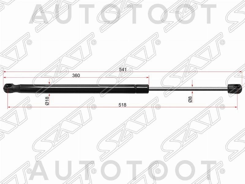 Амортизатор крышки багажника -ST5JA827550A Sat для SKODA RAPID