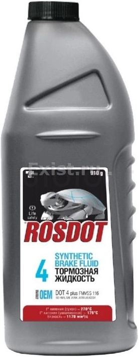 Жидкость тормозная DOT-4  ROSDOT 1л