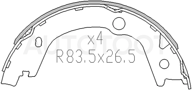 Колодки тормозные барабанные (Сзади/ Стояночный тормоз) Hyundai Elantra 15-20 / Sonata 09-19