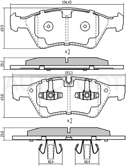 Колодки тормозные (Спереди) Mercedes-Benz E-Class 02-09 / M-Class 05-11 / GL-Class 06-12 / R-Class 05-13