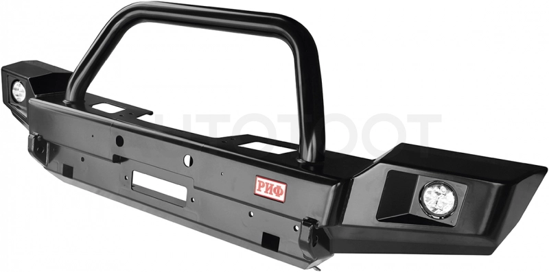 JEEP Wrangler JK 2007-2018 Бампер РИФ силовой передний с доп. фарами и центральной защитной дугой