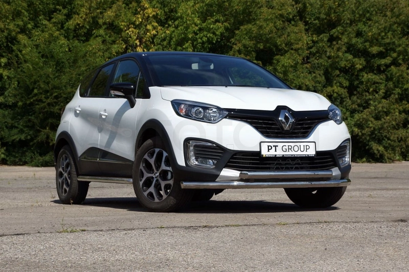 RENAULT Kaptur 2016- Защита переднего бампера двойная Ø63/63мм (НПС) - Артикул RKA220201 - Производитель PT Group - Фото, Отзывы, Цены