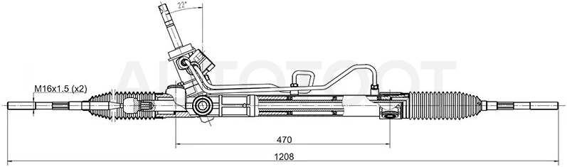 Рейка рулевая CHEVROLET CRUZE 10-/OPEL ASTRA-J 10- (гидравлическая) LHD - Артикул ST13337675 - Производитель Sat - Фото, Отзывы, Цены