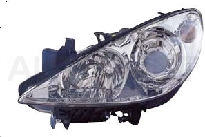 Фара левая (линзованная, с электрокорректором) -5501137LLDEM Depo для PEUGEOT 307