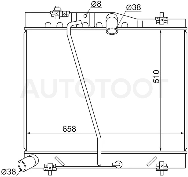 Радиатор Toyota Hiace 04-20 / Regius Ace 04-20 - Артикул TY0010TRH200 - Производитель Sat - Фото, Отзывы, Цены
