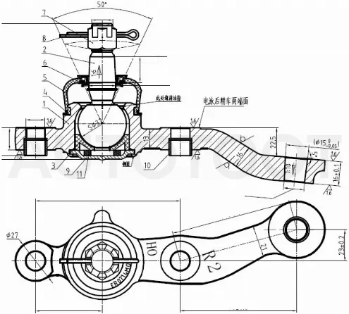 Шаровая опора TOYOTA ARISTO/CROWN/MAJESTA/SOARER/LEXUS GS300/400/430/SC430 97-05 RH