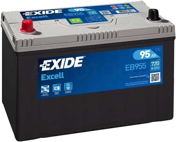 Аккумулятор EXIDE 95Ah 760A прямая полярность(+-)