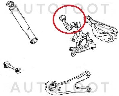 Тяга задняя поперечная верхняя левая=правая -ST4877048010 Sat для TOYOTA HIGHLANDER, LEXUS RX270, LEXUS RX350, LEXUS RX450H
