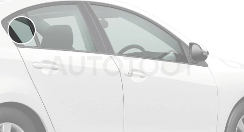 Стекло форточки (уголок) задней правой двери -  для MAZDA 6 (ATENZA)