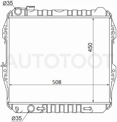 Радиатор Toyota 4Runner 89-95 / Hilux Surf 89-95 - Артикул TY0013D - Производитель Sat - Фото, Отзывы, Цены