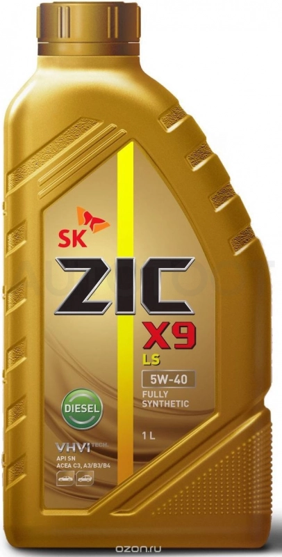 5W-40 SN 1л масло моторное ZIC X9 LS Diesel синтетика