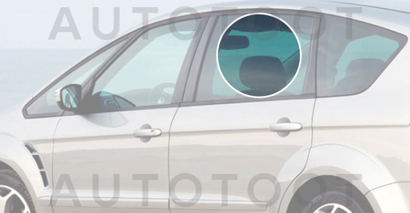 Стекло заднее левое опускное -  для FORD S-MAX