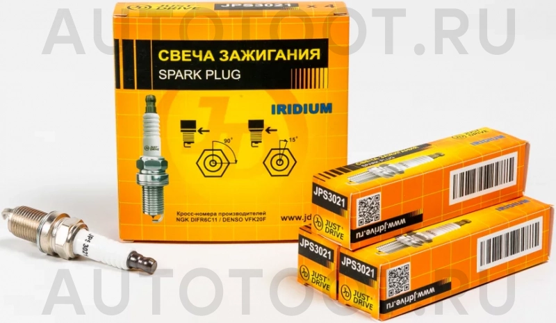 Свеча зажигания /DIFR6C11/VFK20F IRIDIUM - Артикул JPS3021 - Производитель Just Drive - Фото, Отзывы, Цены