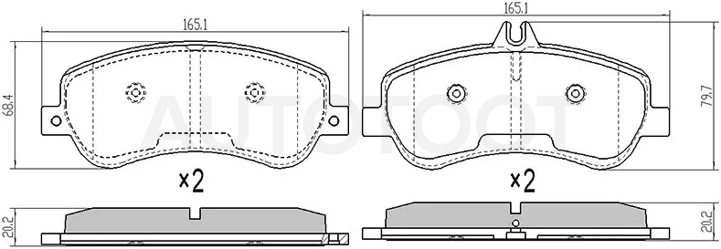 Колодки тормозные (Спереди) Mercedes-Benz GLK-Class 08-15 - Артикул STA0054204820 - Производитель Sat - Фото, Отзывы, Цены