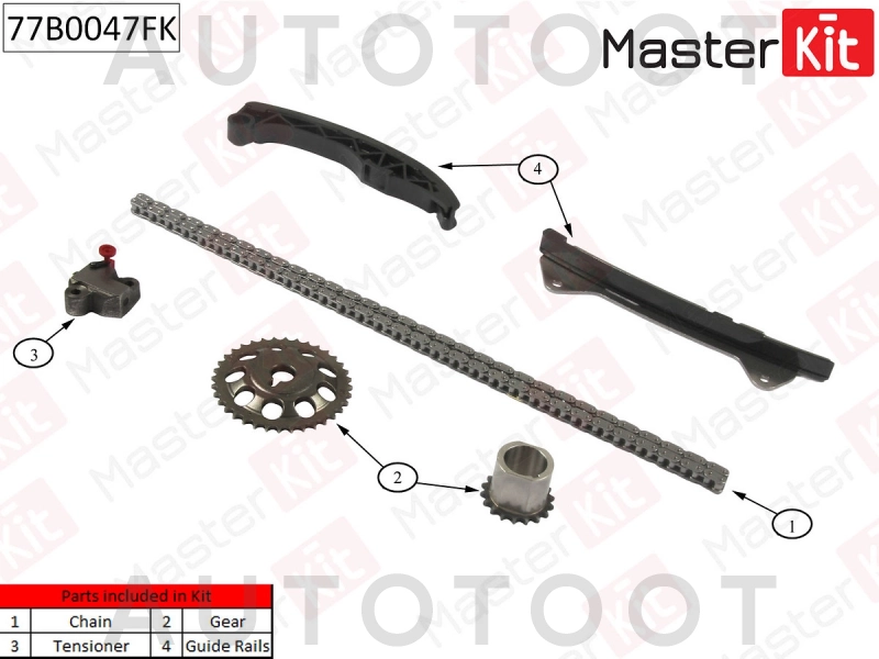 Комплект ГРМ 1, 0 -77B0047FK MasterKit для CITROEN C1