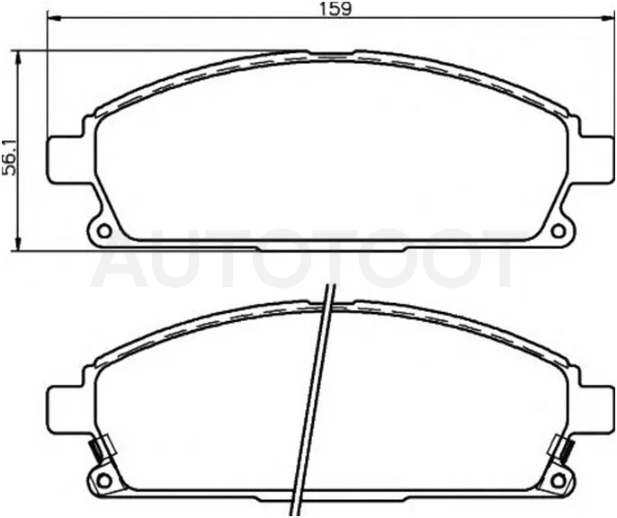 Колодки тормозные (Спереди) Nissan Pathfinder 95-04 / Serena 99-05 / X-Trail 00-15 / Infiniti QX4 96-03 / Nissan Bassara 99-03 / Caravan 01-12 / Elgrand 97-10 / Presage 98-09