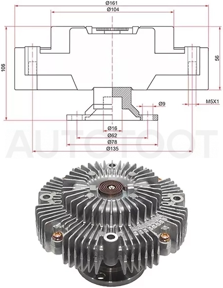 Вискомуфта Toyota Land Cruiser (J200) 07-21 / Land Cruiser Prado 09-20