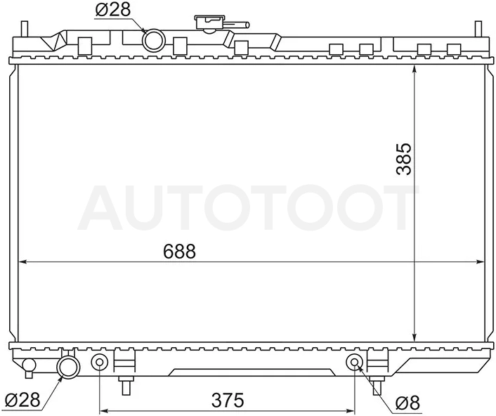 Радиатор Nissan Almera Classic 06-12 - Артикул NS0001B10 - Производитель Sat - Фото, Отзывы, Цены