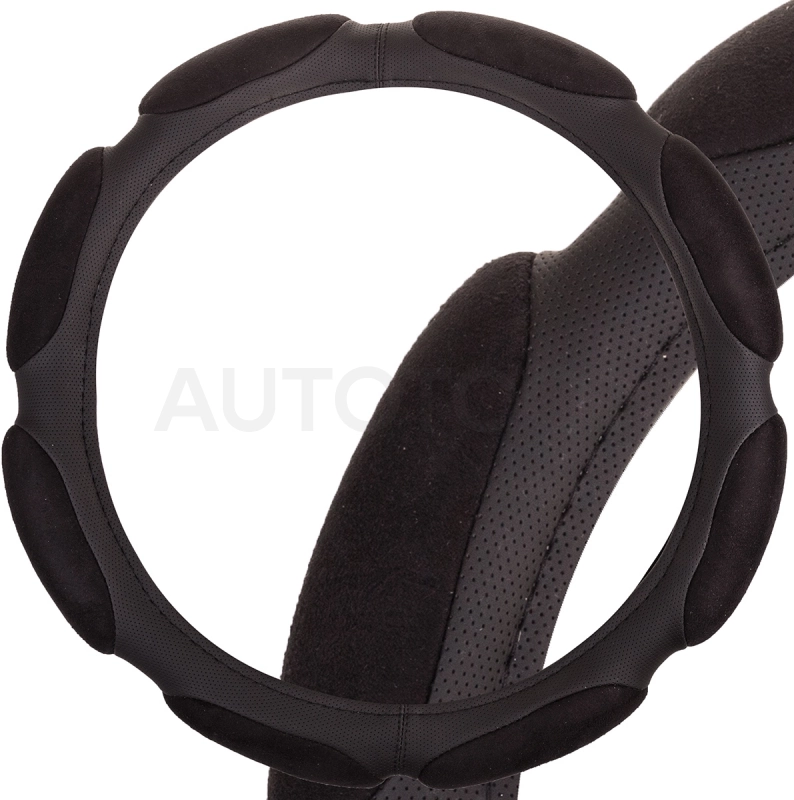 Оплетка SKYWAY Sponge classic 8 подушечек L Черная замша