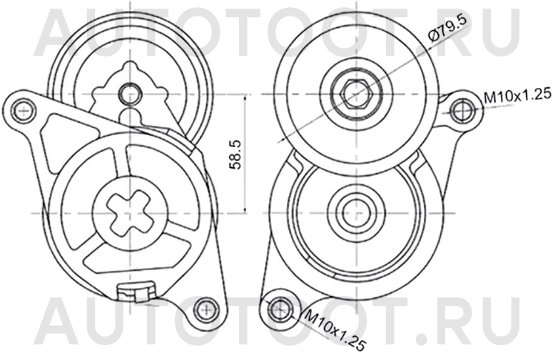 Натяжитель приводного ремня MAZDA 2/3 07 - Артикул STZJ3815980B - Производитель Sat - Фото, Отзывы, Цены