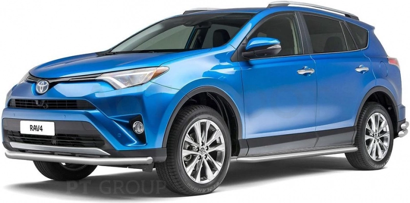 TOYOTA RAV4 2013-2018   Защита переднего бампера одинарная Ø63мм (НПС) - Артикул TRV220203 - Производитель PT Group - Фото, Отзывы, Цены