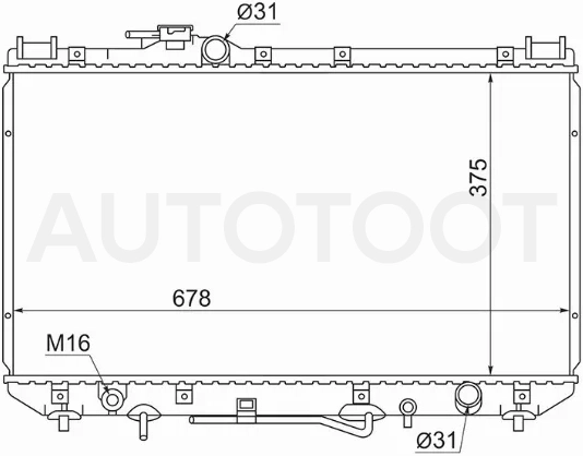 Радиатор Toyota Camry Japan 90-94 / Vista 90-94 - Артикул TY0003SV30 - Производитель Sat - Фото, Отзывы, Цены
